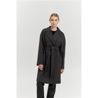 Пальто женское демисезонное 25885 (базальт/рубчик)