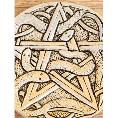 Подставка под благовония «Пентакль и Змеи», 10.5 см, алюминий