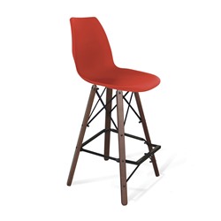 Стул барный деревянный SHT-ST29/S80
                        красный ral3020 / темный орех / черный муар