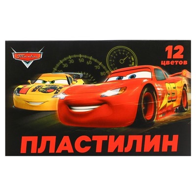 Пластилин 12 цветов, 180 г, Тачки