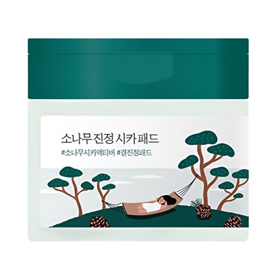 ROUND LAB Пэды для проблемной кожи лица с экстрактами сосны и центеллы / Pine Calming Cica Pad, 50 шт. (130 мл)