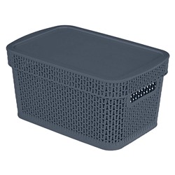 Корзина для хранения Keeplex Ajur с крышкой 5 л, 28,1×18,5×13,9 см KL411311026 космический серый