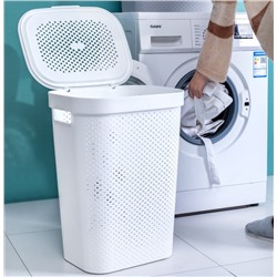 Корзина пластиковая для белья "Infinity" 60 л 2071_белый