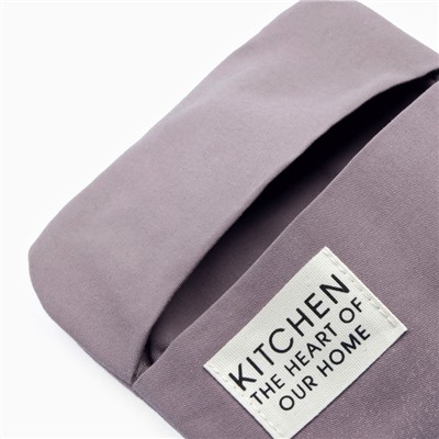 Кухонный набор Этель Kitchen, цвет сиреневый, варежка-прихватка 18х29 см, прихватка 19х19 см
