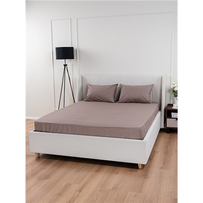 Постельное белье поплин Иваново (без пододеяльника) / Капучино