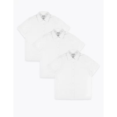 3pk Girls’ Adaptive Easy Iron School Shirts (3-18 Yrs)