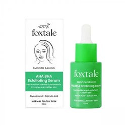 Отшелушивающая сыворотка с кислотами (30 мл), AHA BHA Exfoliating Serum, произв. Foxtale