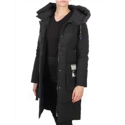 20-901 BLACK Пальто зимнее женское HAPPYSNOW (150 гр. холлофайбера)