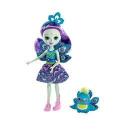 ENCHANTIMALS "Кукла с любимой зверюшкой Patter Peacock & Flap" DYC76 FXM74 DVH87