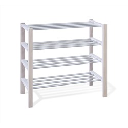Полка для обуви Альберо SHT-SR9-4
                        беленый / алюм.металлик
