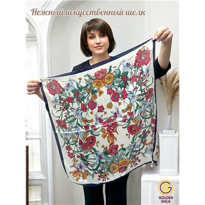 Платок на шею с украшением шелковый Арт 2530/16