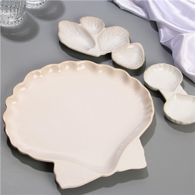 Блюдо керамическое «Морская ракушка», 27×25 см, Dolce Ceramo