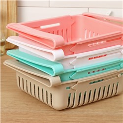 Полка подвесная в холодильник раздвижная Доляна, 20(28)×16.2×7.5 см, МИКС