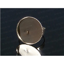 Основа для кольца, 19*19мм, цв.серебро