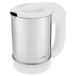 Чайник LUMME LU-155 700Вт обьем 0,5л нерж Белый жемчуг (16)