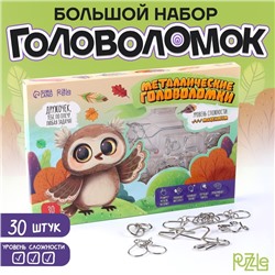 Металлическая головоломка 30 шт «Сова»