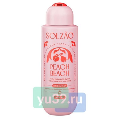Гель-уход для душа Solzao Peach Beach 400 мл
