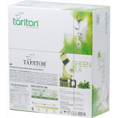 TARLTON. Green Tea карт.пачка, 100 пак. (Уцененная)
