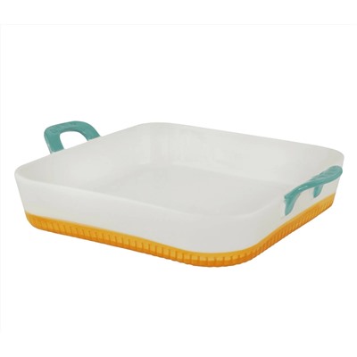 142-068 Квадратное блюдо для запекания 22см с ручками в под.уп.(х16)Фарфор