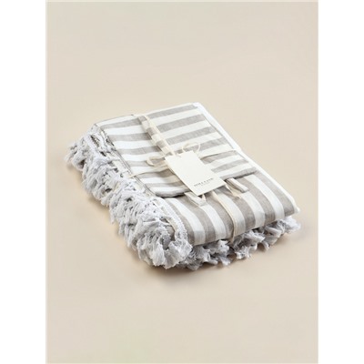 Комплект штор для кухни SL HOME Strict line 140×180 см-2 шт., подхваты 2 шт., лён 100%