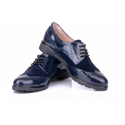Женские кожаные оксфорды Shik Shoes Shik100 СинийЛакЗамш: Под заказ