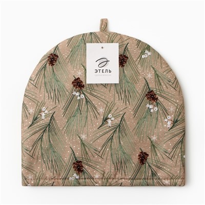 Грелка на чайник Этель Spruce branches 28×28 см, 100% хлопок, саржа 190 г/м²