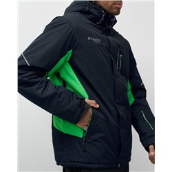 Горнолыжный костюм мужской зимний зеленого цвета 07715Z