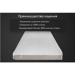 Наматрасник водонепроницаемый с резинками по углам Реноме