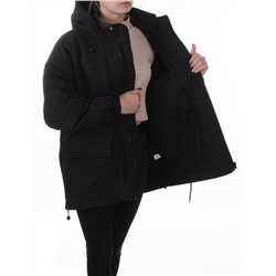 3096 BLACK Куртка демисезонная женская (100 гр. холлофайбер)
