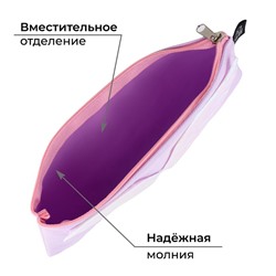 Пенал школьный текстильный «С крыльями», 21×10 см