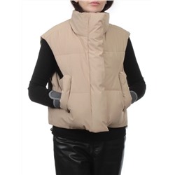 24122 DK. BEIGE Жилет утепленный женский (100 гр. холлофайбер)