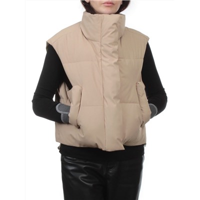 24122 DK. BEIGE Жилет утепленный женский (100 гр. холлофайбер)