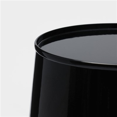 Вазон без ручек, 7 л, h=29 см, нержавеющая сталь, чёрный