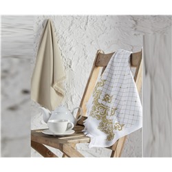 Махровые Кухонные Полотенца с Вышивкой 45x65 см 2 шт/уп Erva Gold Çay Havlusu 45x65cm - EcoCotton