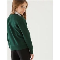 Girls' Cotton Rich School Cardigan (3-16 Yrs)