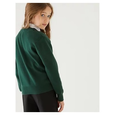 Girls' Cotton Rich School Cardigan (3-16 Yrs)