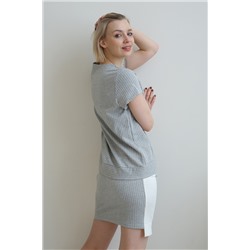 Юбка женская 20-063L3 меланж/полоска