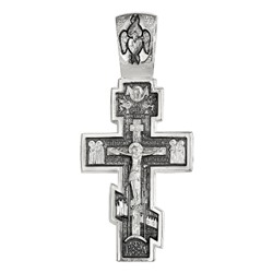 Крест из серебра литье частичное чернение