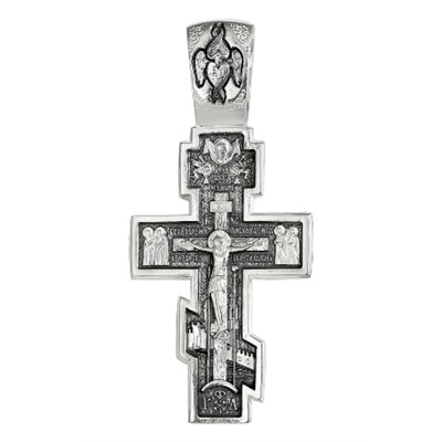 Крест из серебра литье частичное чернение
