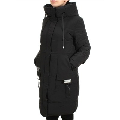 21-972 BLACK Пальто зимнее женское AIKESDFRS