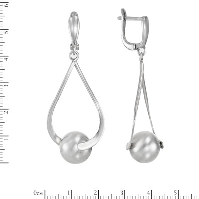 Серьги 'Щипцы' серебряные ТТС.114БКN