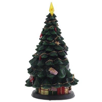 GAEM Фигур декор в стекл шаре "Елка и Снеговик" (подсв,муз, вьюга, AAх3 н/п), D 10 см, L19,5 W19,5 H35 см