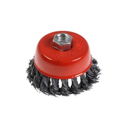 Щетка металлическая для УШМ ЛОМ, крученая проволока, «чашка», М14, 75 мм