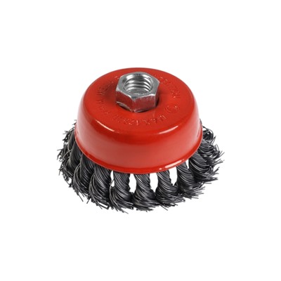 Щетка металлическая для УШМ ЛОМ, крученая проволока, «чашка», М14, 75 мм