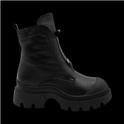 Ботинки из натуральной кожи на меху 6700-1 черные