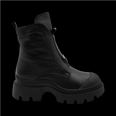 Ботинки из натуральной кожи на меху 6700-1 черные