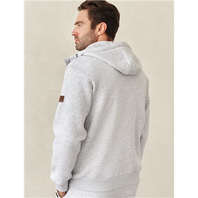 Худи на молнии из премиального футера трехнитки с начесом