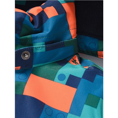 Комбинезон подростковый зимний для мальчика зеленого цвета 9407Z