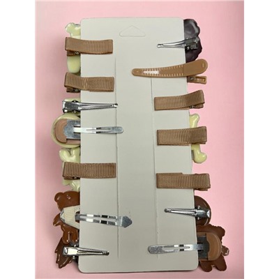 Набор детских заколок для волос на блистере В наборе 14 предметов НД11 (1)