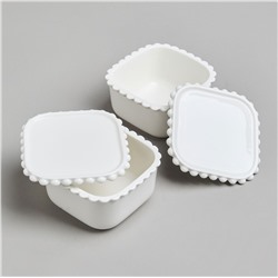 НАБОР ИКОРНИЦ LEFARD "PEARL" С КРЫШКАМИ 2 ШТ. КВАДРАТ. 10*5,5 СМ 200 МЛ